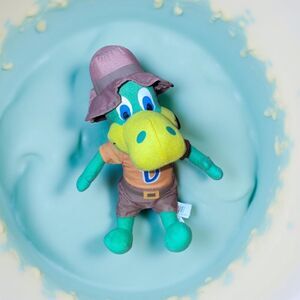 Danonino Plush Green Dinosaur Dannon Yogurt Mascot Stuffed Animal 11" P40